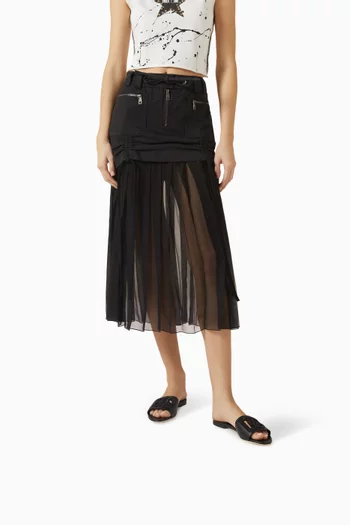 حذاء مفتوح بيانكا بشعار الماركة مرصع بالكريستال جلد