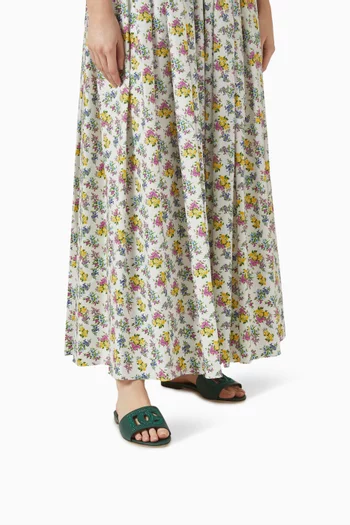 Bianca Strass-embellished Logo Slide Sandals in leather