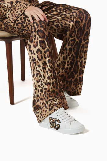 Portofino Sneakers in Leather & Pony Hair