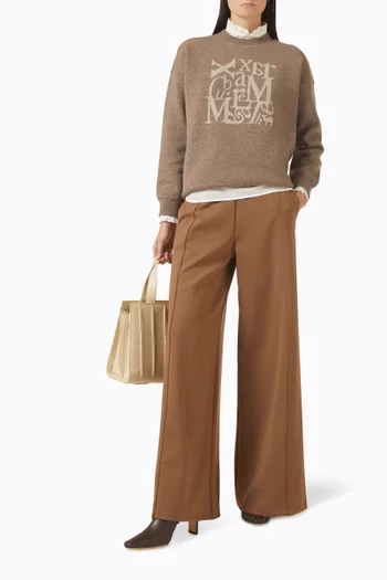Wide-leg Pants in Scuba Jersey