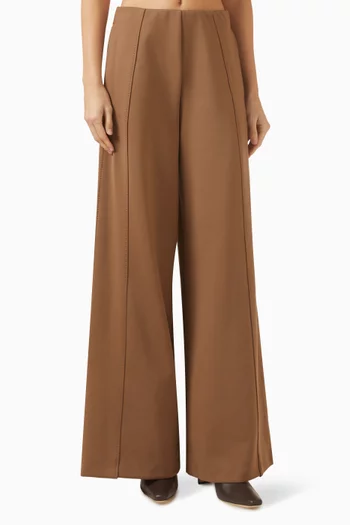Wide-leg Pants in Scuba Jersey