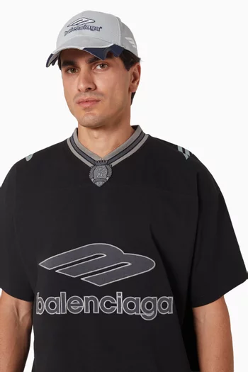 كاب كرة قدم بشعار حرف B على شكل رقم 3 قطن دريل