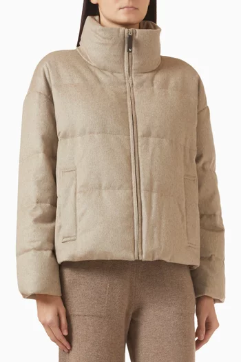 Water-repellent Down Jacket in Cashmere
