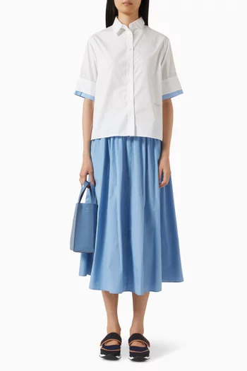 تنورة برباط تضييق على الخصر قطن