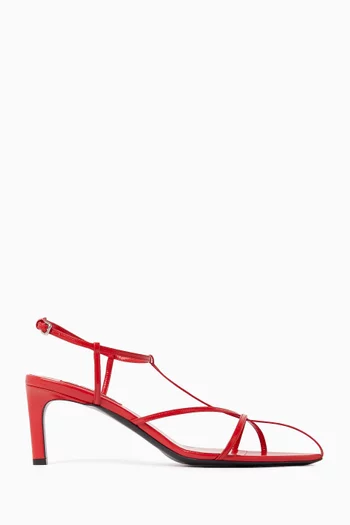 60 Pointed-toe Sandals in Leather