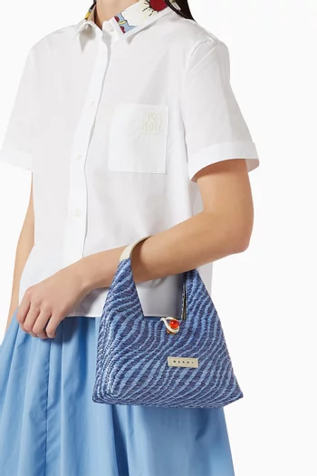 Logo Tote Bag in Woven Nylon