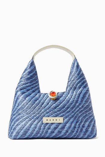 Logo Tote Bag in Woven Nylon