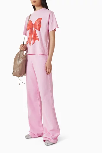 بنطال رياضي بقصة واسعة ورباط بعقدة صوف سريع الجفاف