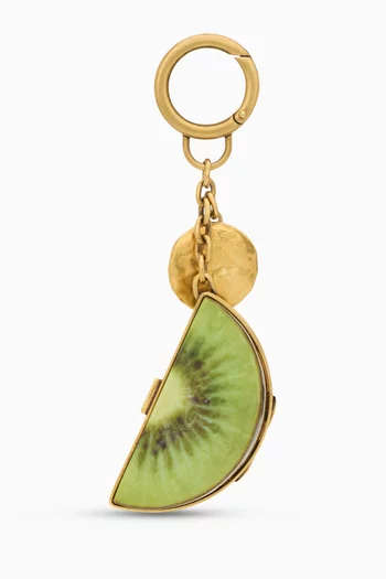 Kiwi Keyring in Resin & Brass
