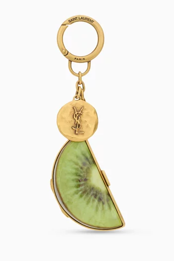 Kiwi Keyring in Resin & Brass