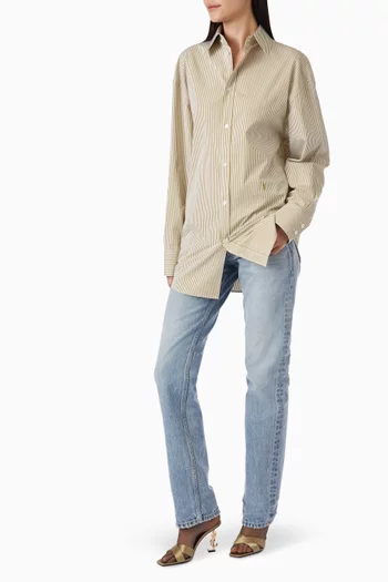 Cassandre Striped Shirt in Cotton Poplin