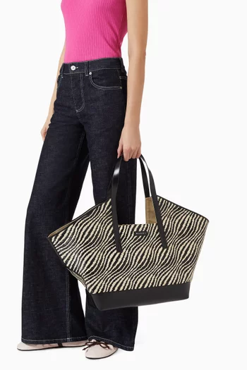 Waves Tote Bag in Raffia