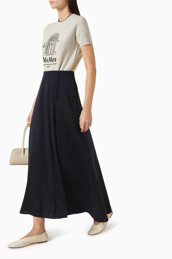 تنورة بقصة طويلة وواسعة جيرسيه