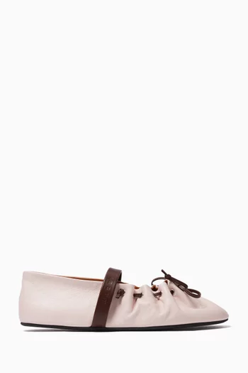 Mary Jane Ballerinas in Soft Leather