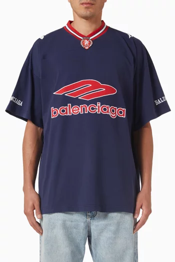 تي شيرت كرة قدم بفتحة رقبة حرف V وحرف B بتصميم رقم 3 جيرسيه سريع الجفاف