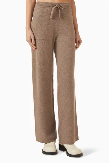 Drawstring-waist Pants in Virgin Wool Blend