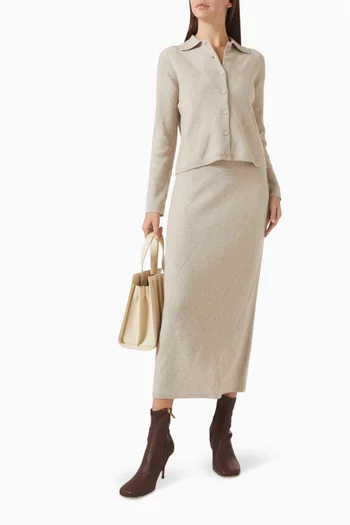 Long Pencil Skirt in Cashmere