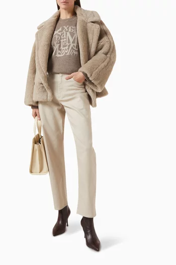 سترة بشعار الماركة صوف وكشمير