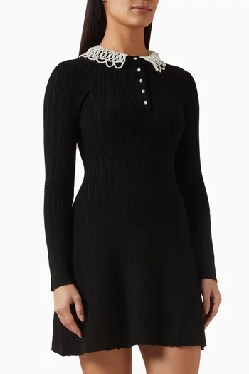 فستان رينيا قصير نسيج صوف