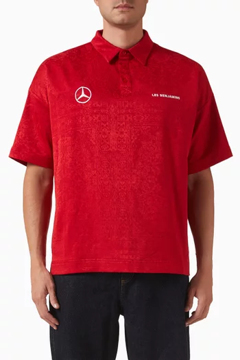 تي شيرت بولو 501 بشعار الماركة مزيج قطن