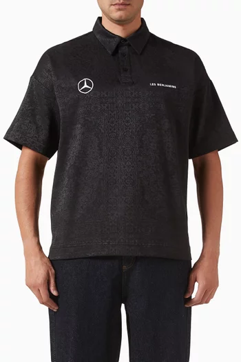 تي شيرت بولو 502 بشعار الماركة مزيج قطن