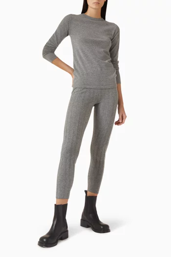 Crewneck Knit Top in Cashmere