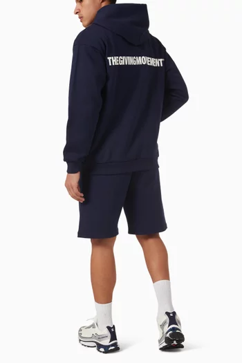 Oversized Zip Hoodie in Organic Cotton-blend