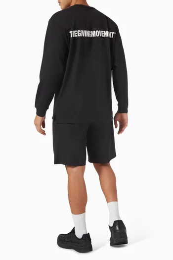 تي شيرت فضفاض بأكمام طويلة قماش سوفتسكين 100