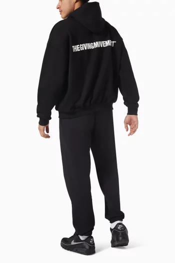 Oversized Logo Hoodie in Cotton