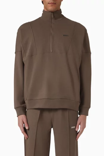 سويت شيرت بسحّاب قصير صوف كلاود