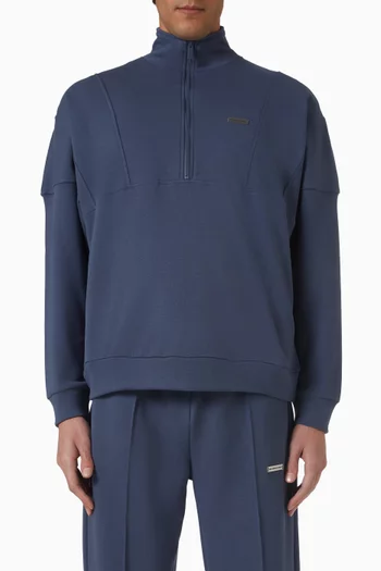 سويت شيرت بسحّاب قصير صوف كلاود