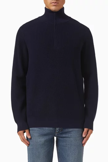 Joel Half Zip Sweater in Merino Wool