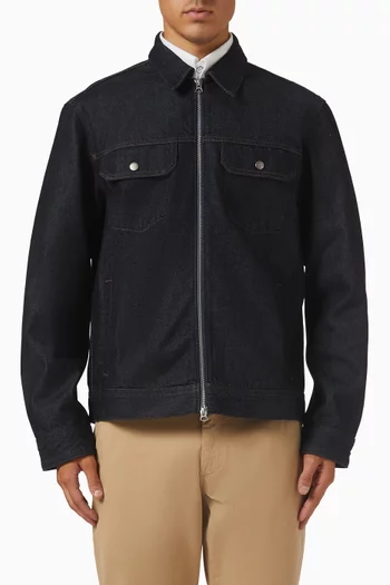 Beau Trucker Jacket in Authentic Rigid Denim