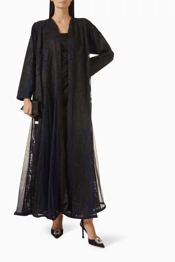 Floral Jacquard Abaya