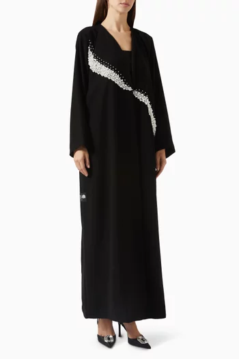 Crystal-embellished Abaya