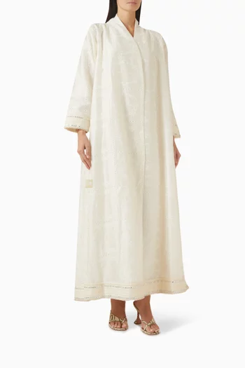 Floral Mirror-work Abaya