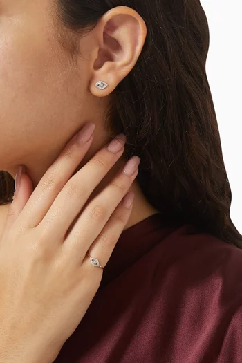 Evil Eye Diamond Ring in 14kt Yellow Gold