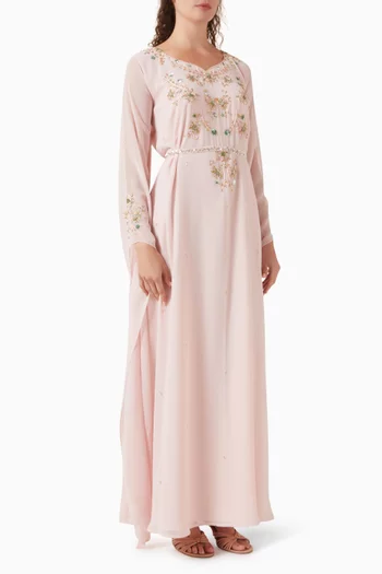 Embellished Belted Kaftan