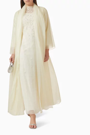 Embellished Lace Abaya