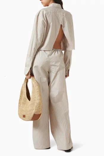 Cropped Open Back Shirt