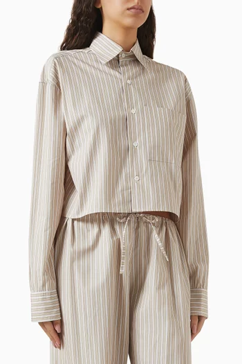 Cropped Open Back Shirt