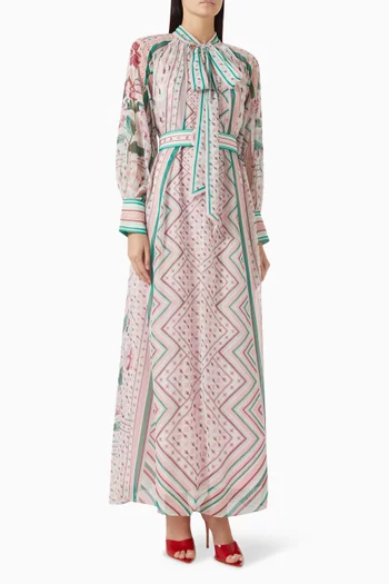 Tivio belted Dress in Chiffon