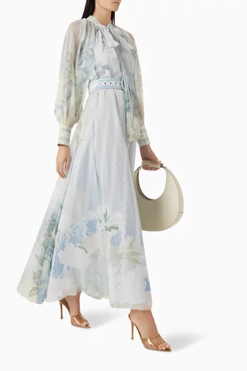 Mizumi Belted Dress in Chiffon