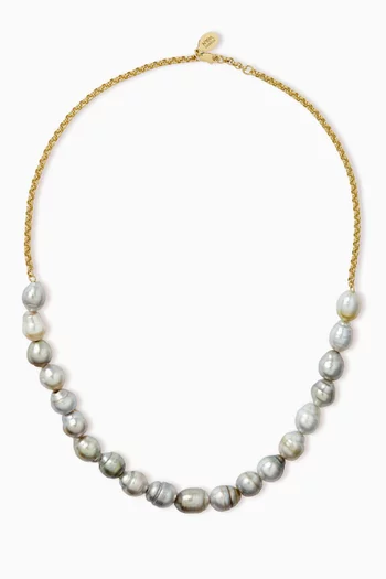 Akila Pearl Necklace in 18kt Yellow Gold