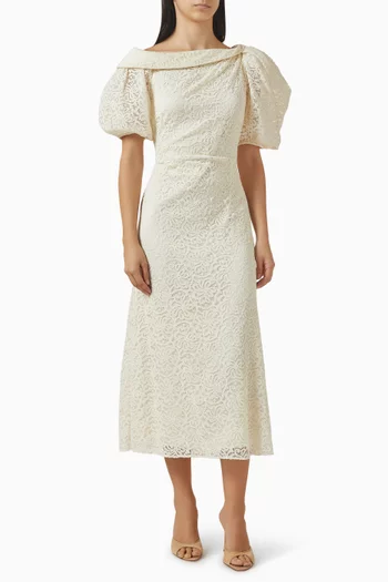 Draped Dress in Lace