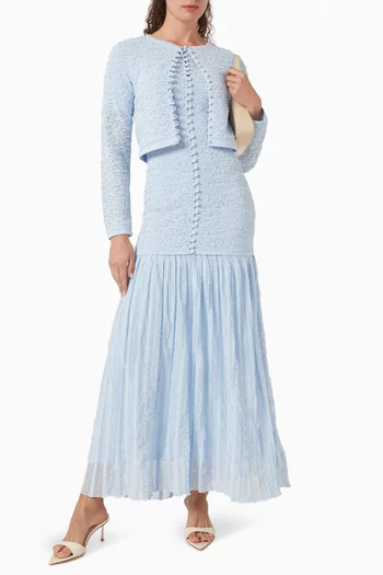 كارديغان منسوج مزين بتطريزات