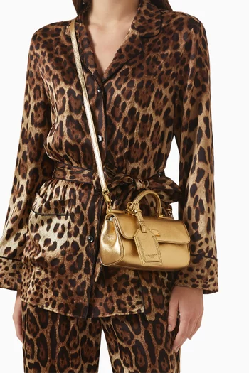 Mini My Sicily Top Handle Bag in Metallic Leather