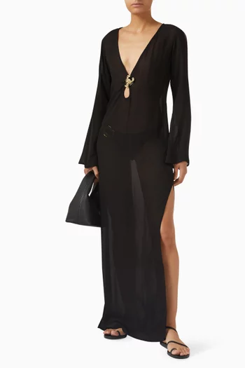 Hotline Lobster Maxi Dress in Viscose