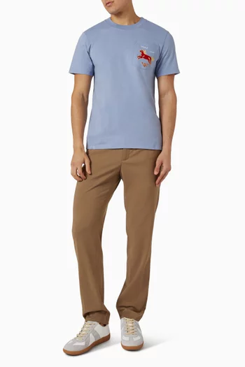 تي شيرت بطبعة حصان قطن