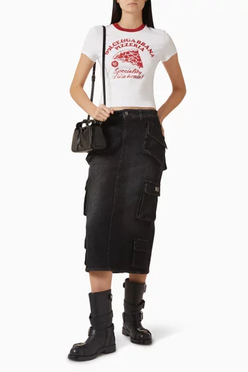 Printed T-shirt in Cotton Jersey